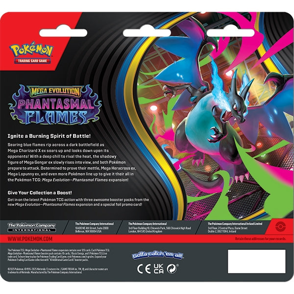 Pokemon TCG: Mega Evolution 02 - Phantasmal Flames Three-Booster Blister (Sneasel) (presale)
