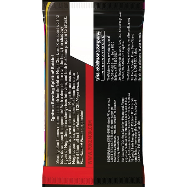 Pokemon TCG: Mega Evolution 02 - Phantasmal Flames Booster Pack (presale)