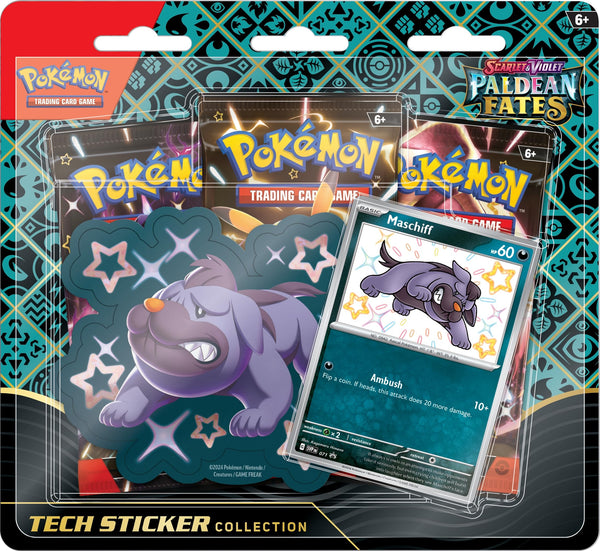 Pokemon TCG: Scarlet & Violet 4.5 Paldean Fates - Tech Sticker Collection - Maschiff