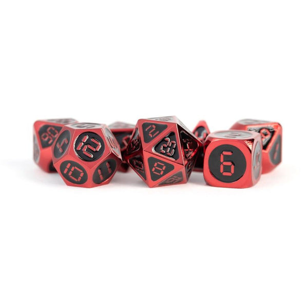 7-Die Set 16mm Digital Enamel Metal: Red/Black