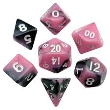 7-Die Set Combo: 10mm Pink-Black/White