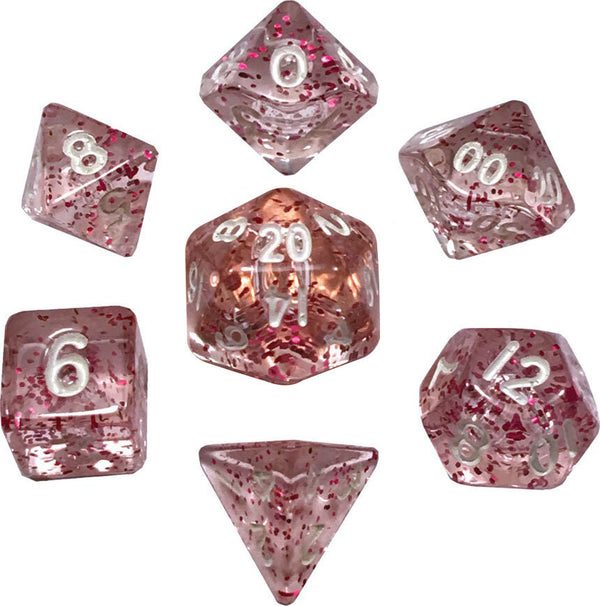 7-Die Set Ethereal: 10mm Light Purple/White
